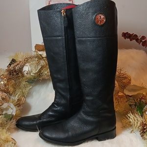 Tory Burch Black Tall Heeled Boots